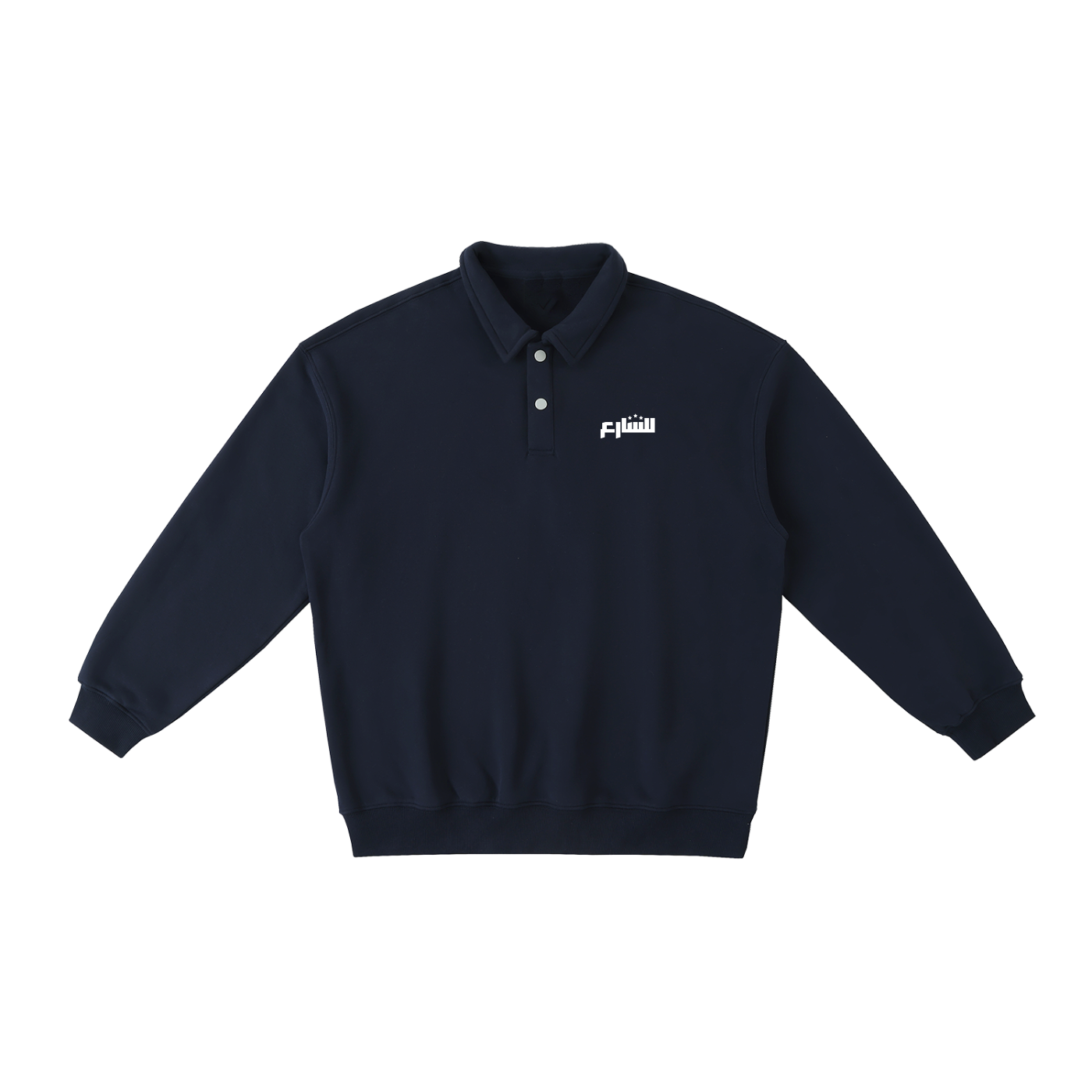 Polo-Collar Sweatshirt-"ROUWI"