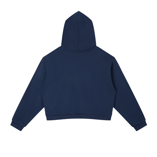 Side Stripe Cropped Hoodie-"WLLY"