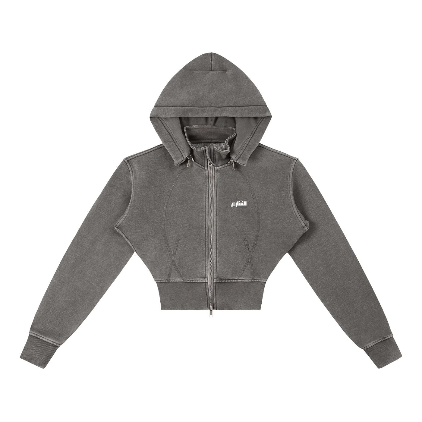 Cropped Fleece Hoodie-"2STRADA"
