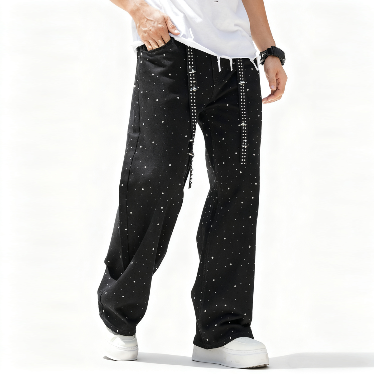 Jeans-"RhinestoneStar"