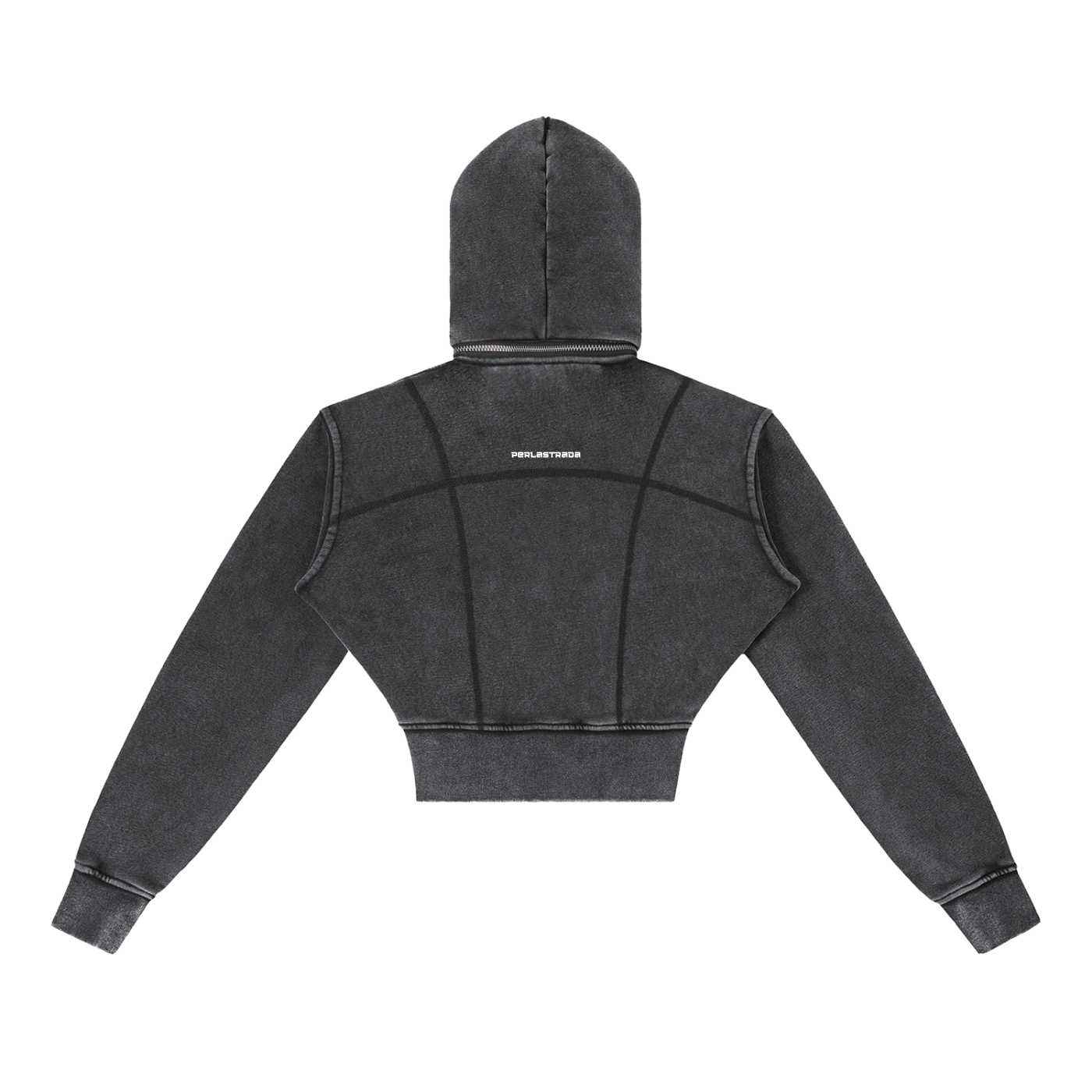 Cropped Fleece Hoodie-"2STRADA"