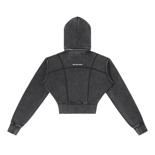 Cropped Fleece Hoodie-"2STRADA"