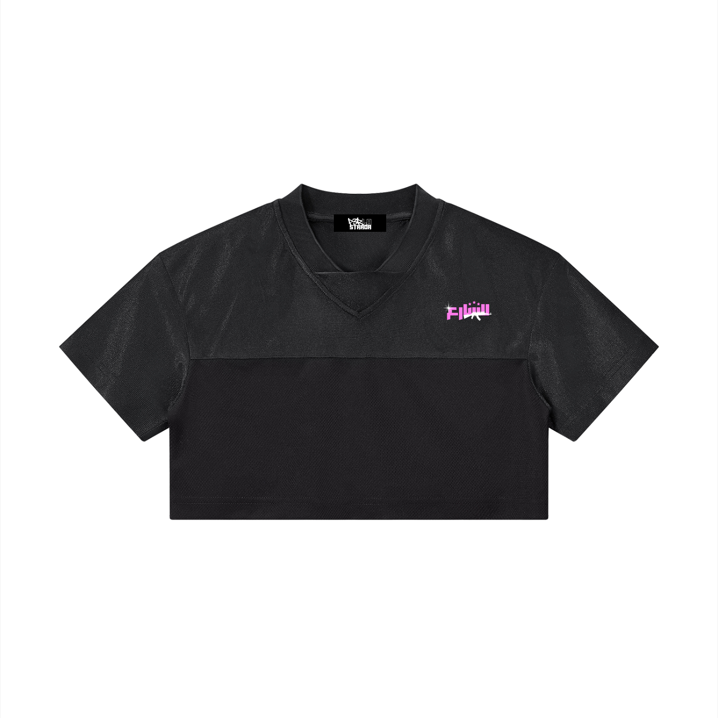 Women’s Cropped Paneled V-Neck Jersey
