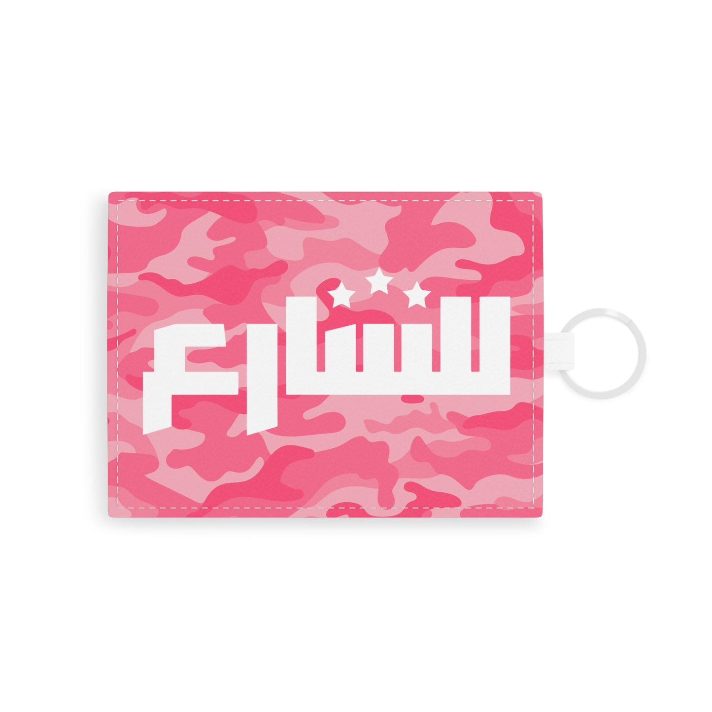 Saffiano Leather Card Holder - "PinkCc"