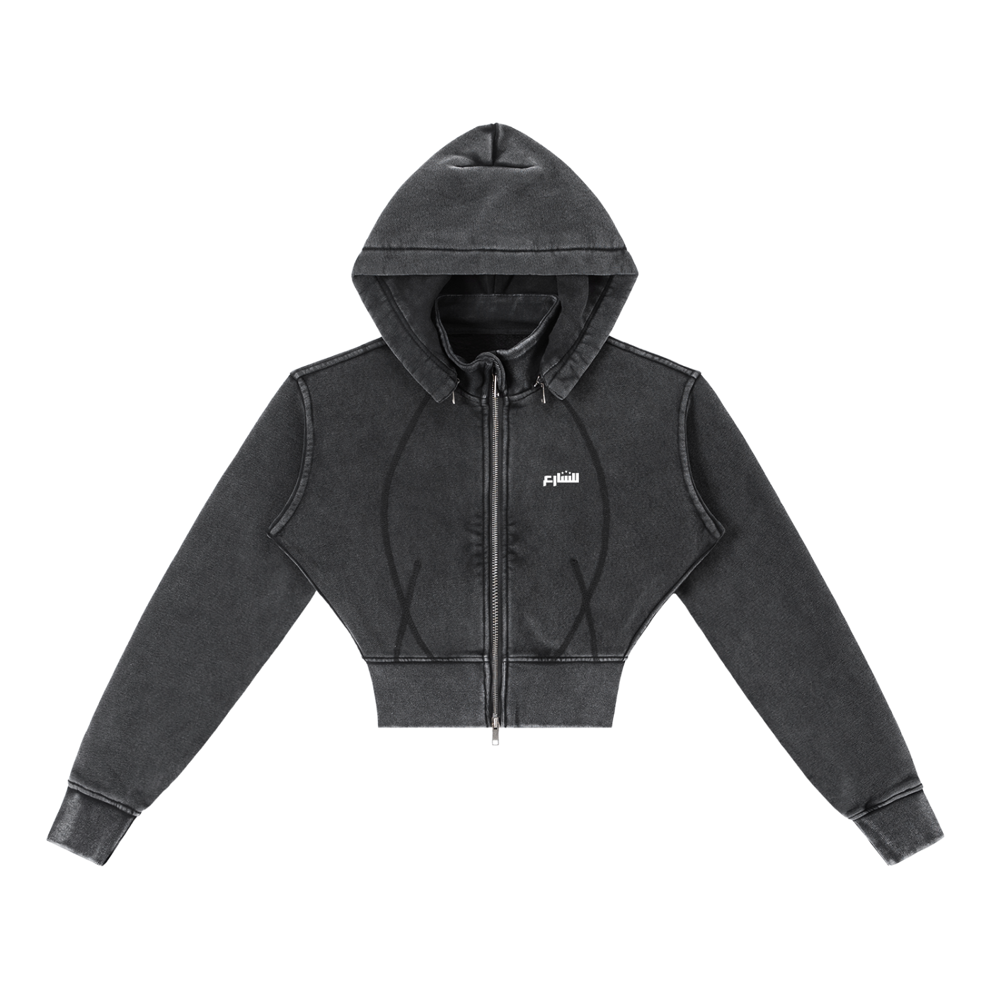 Cropped Fleece Hoodie-"2STRADA"