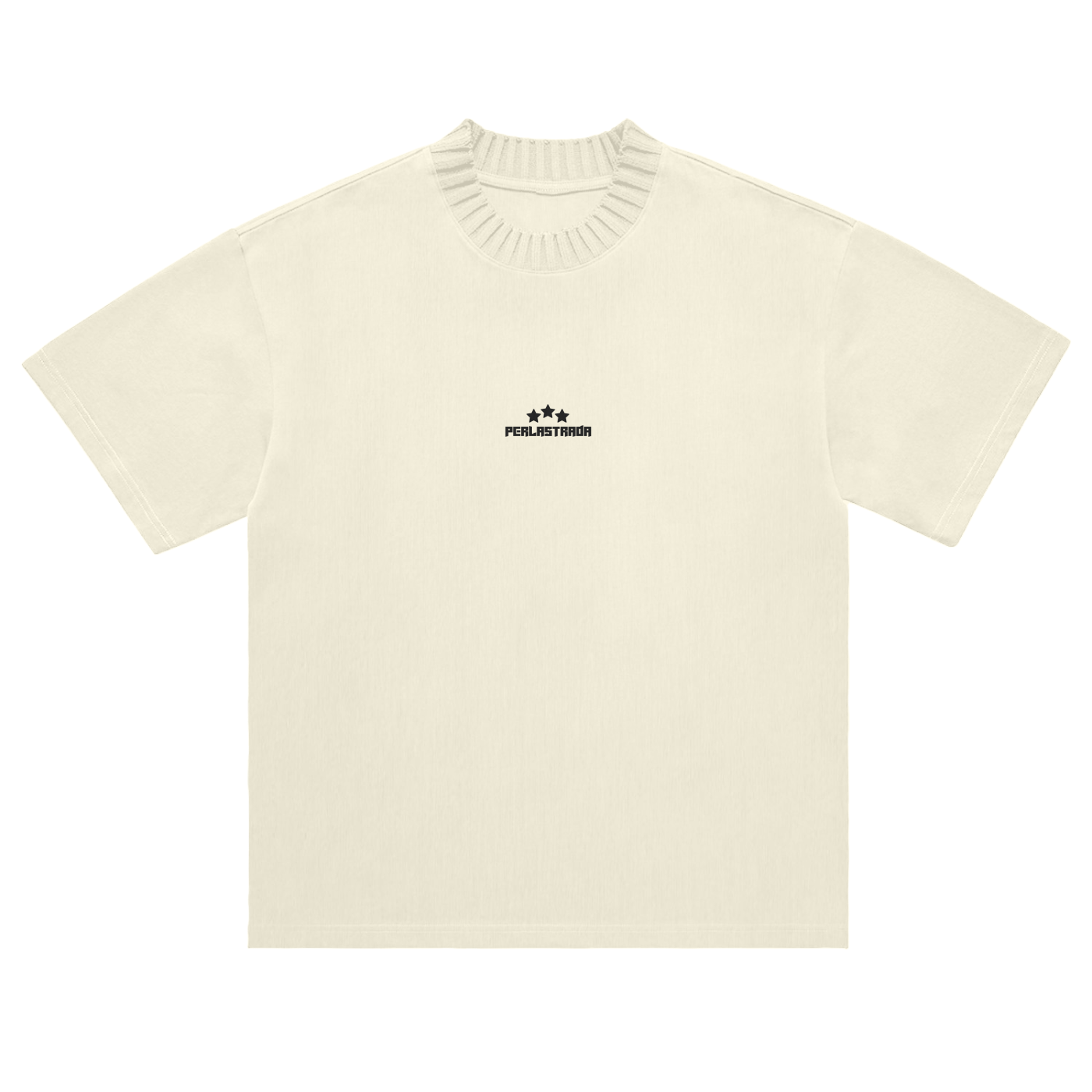 Strick-Tee mit Rundhalsausschnitt – "Stitch"