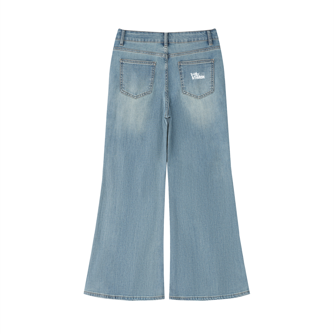 Vintage Wash Flared Leg Jeans