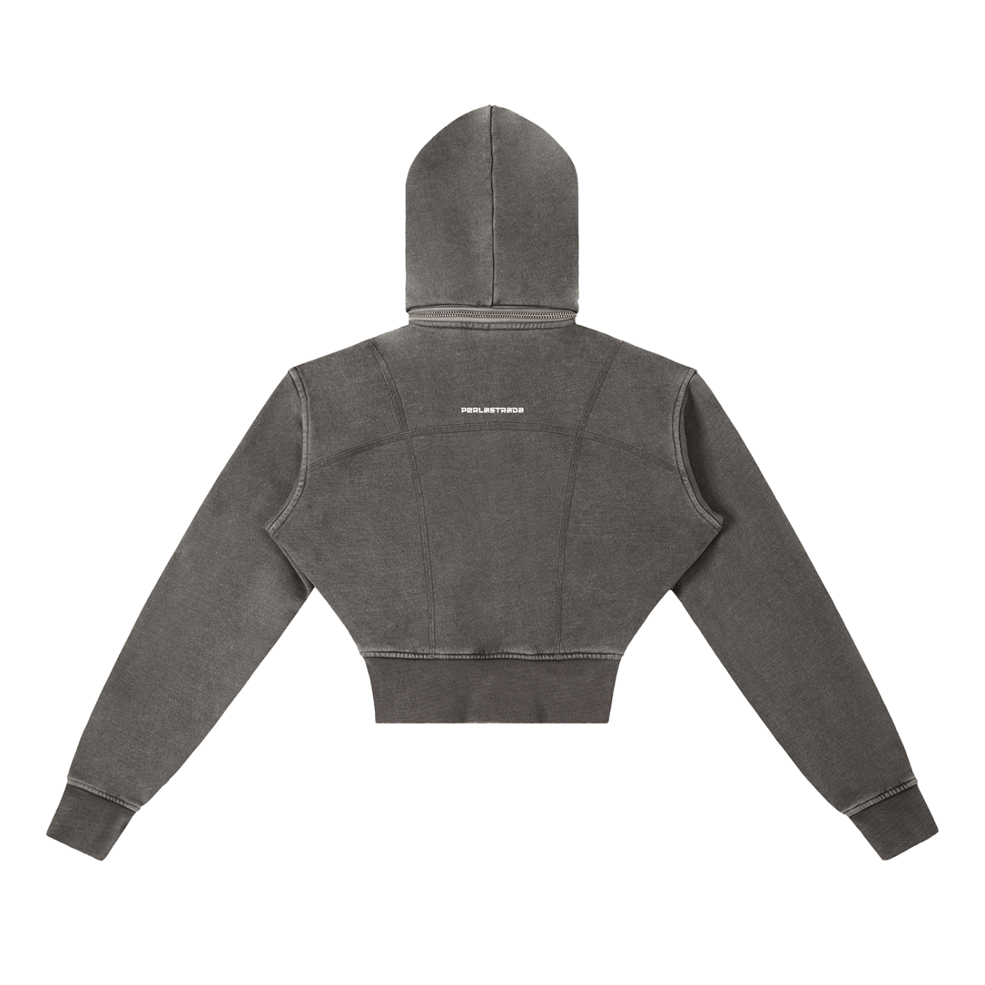 Cropped Fleece Hoodie-"2STRADA"