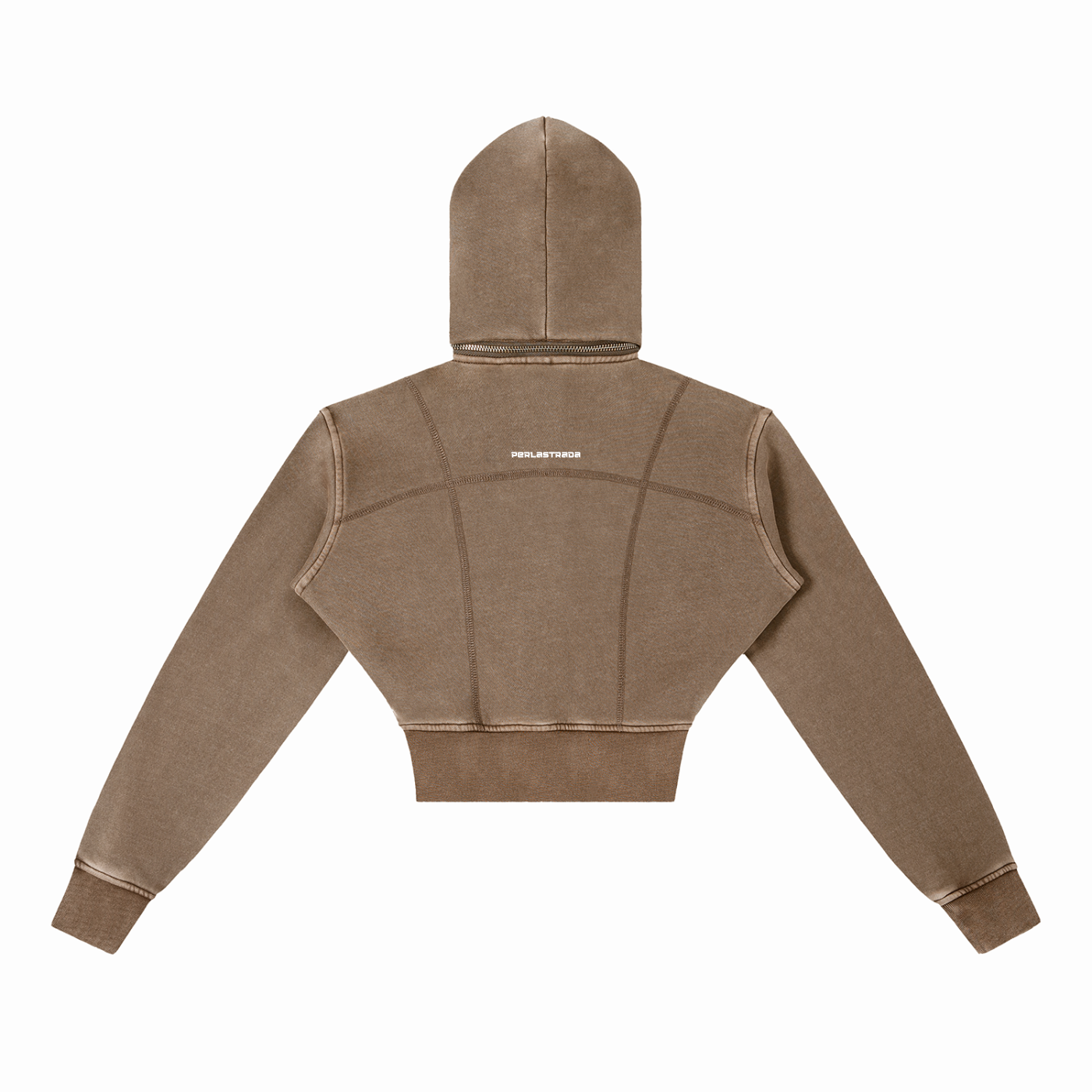 Cropped Fleece Hoodie-"2STRADA"