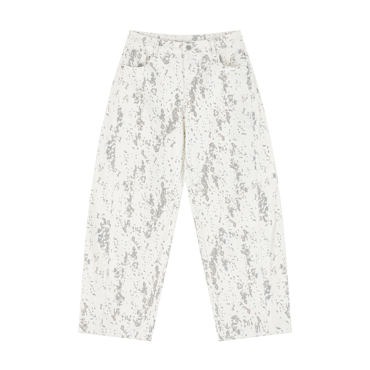 Women's Splatter Barrel Leg Jeans