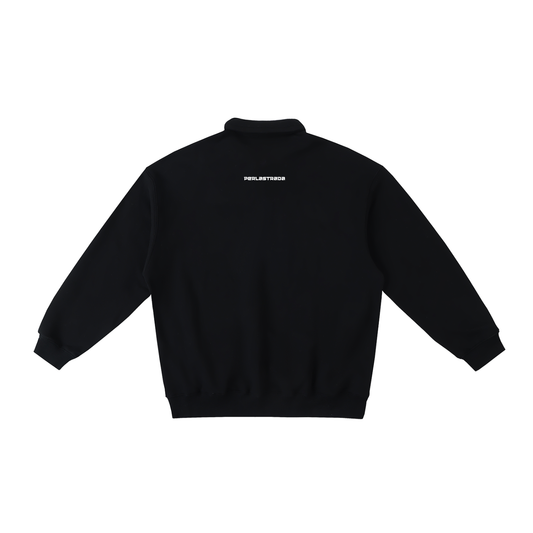 Polo-Collar Sweatshirt-"ROUWI"