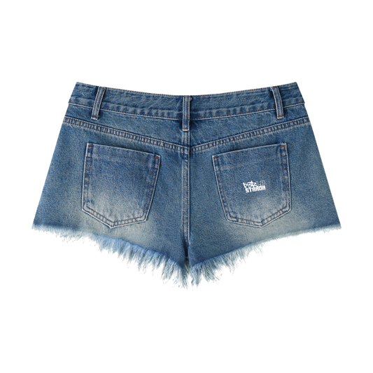 Vintage Wash Denim Shorts