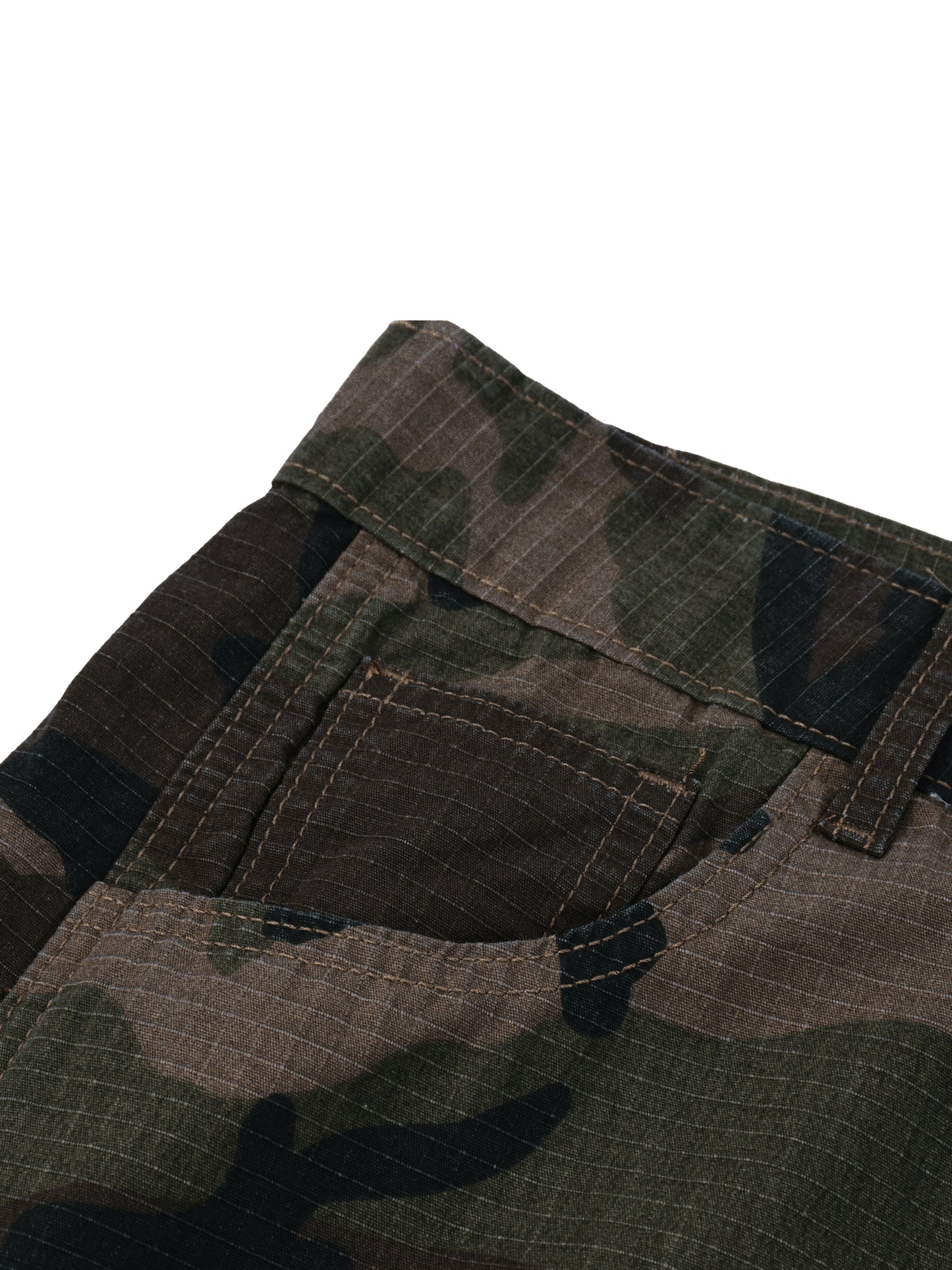 Camo Barrel Leg Cargo Pants