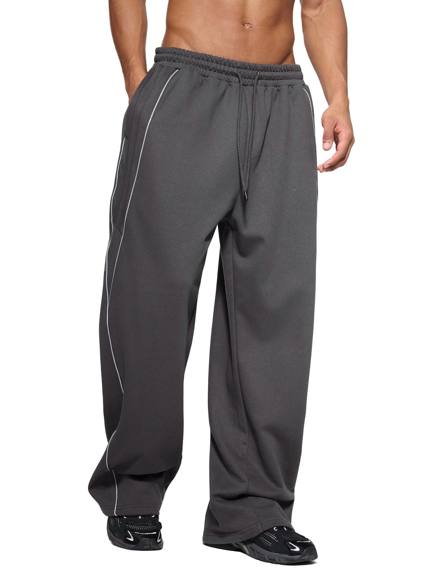 Reflection Striped Sweatpants-"VENED"