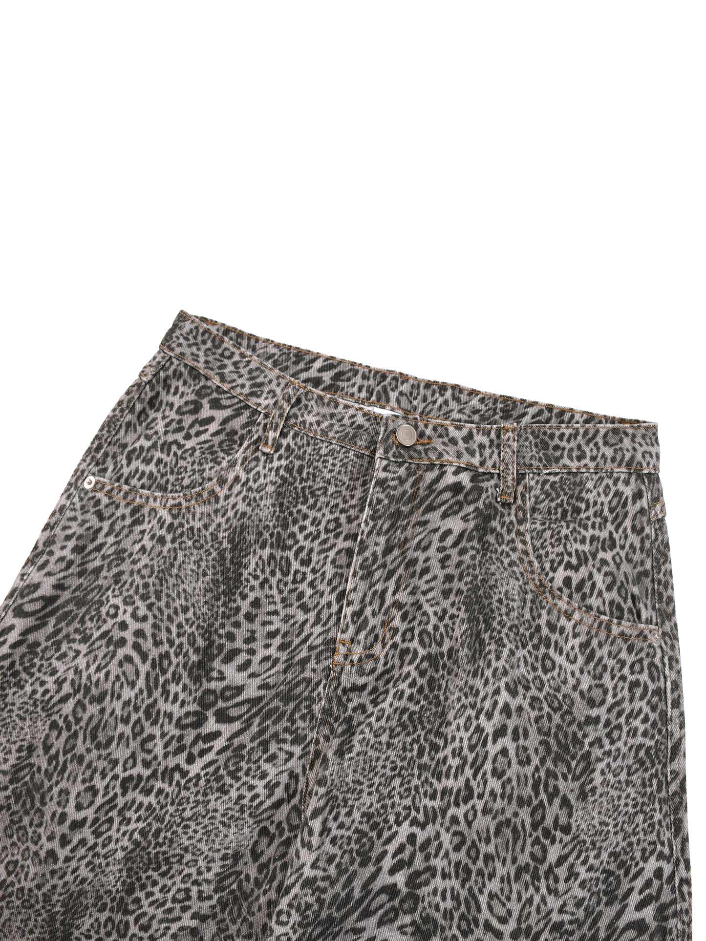 UNISEX Leopard Wide Leg Jeans