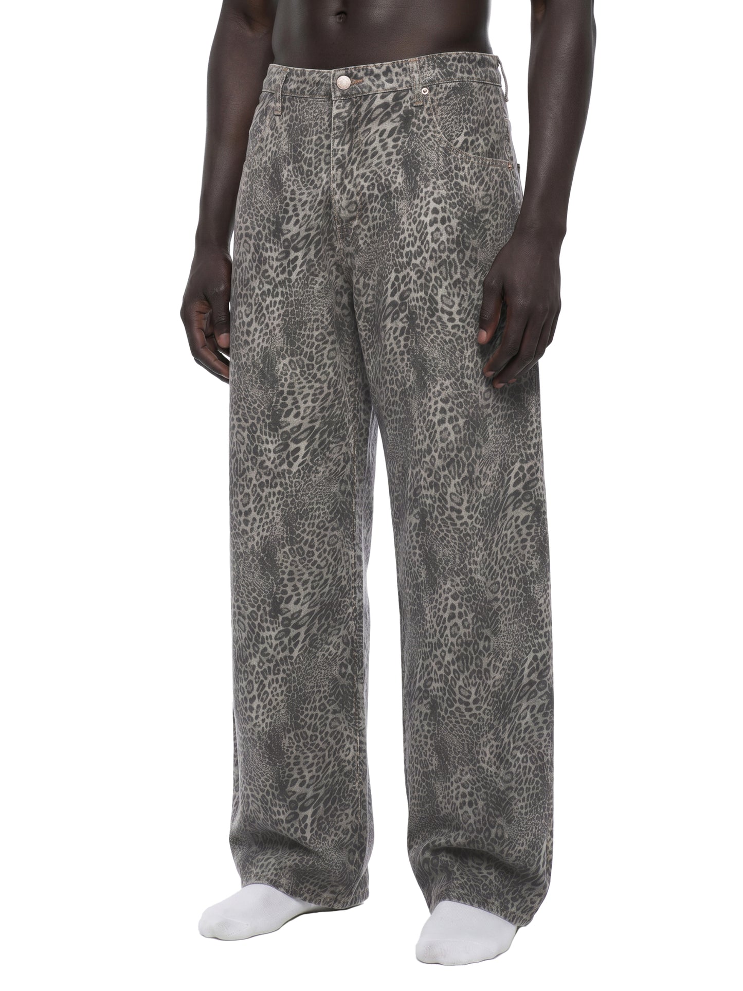 UNISEX Leopard Wide Leg Jeans