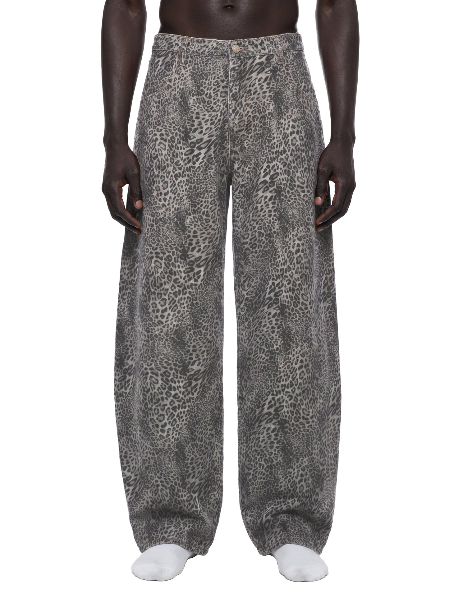 UNISEX Leopard Wide Leg Jeans