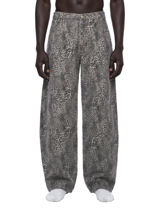 UNISEX Leopard Wide Leg Jeans